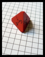 Dice : Dice - 4D - Precision Opaque Red With Black Numbers